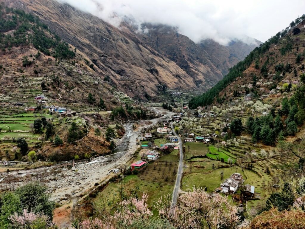 Mountain valley landscape for the Chamba district travel guide in Himachal Pradesh